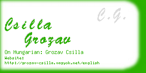 csilla grozav business card